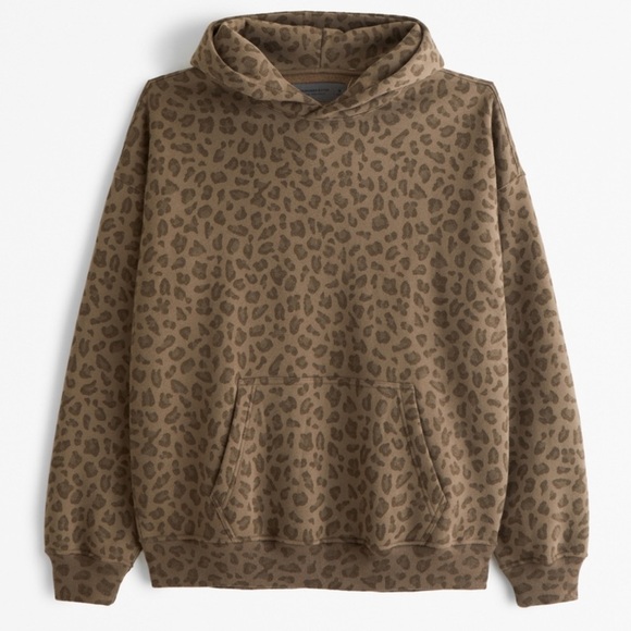 (NWT) Abercrombie & Fitch Men’s Essential Popover Hoodie Animal Print, Medium - Picture 5 of 16
